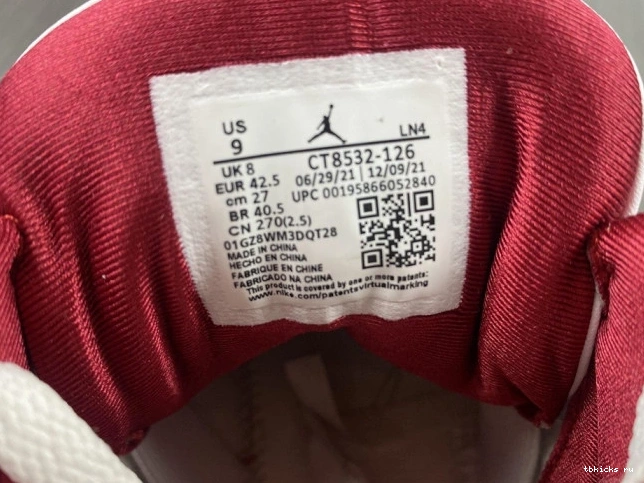 Reps TB Cardinal Retro Red CT8532-126 Jordan 3 0809